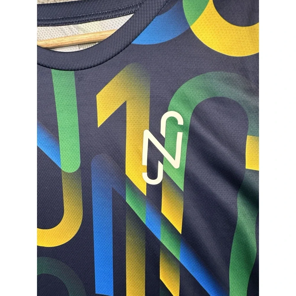 Neymar Jr Hero Soccer Jersey Men's Size 2XL XXL Navy Blue Yellow Graphic PUMA